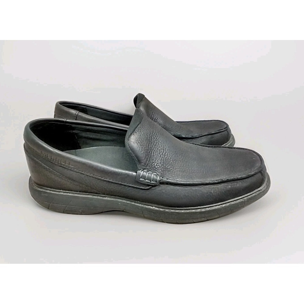 Merrell Mens 10.5 World Vue Venetian Black Slate Performance Loafers Comfort